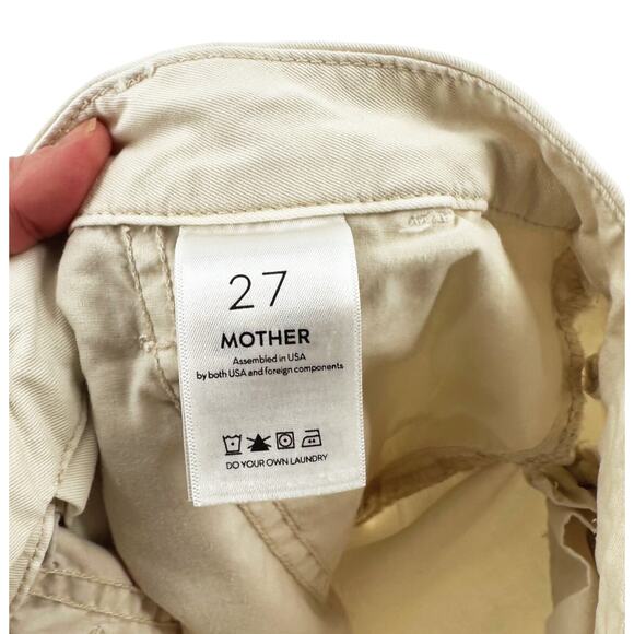 Mother The Straight Ankle Shaker Prep Pants Size 27 Preppy Classic Ivory Chino - Picture 7 of 11